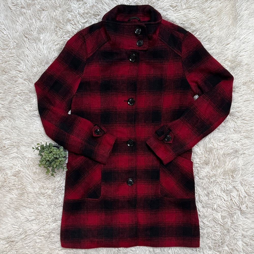 ๐2X HP๐ Weatherproof Plaid Peacoat ๐ Red & Black - Picture 3 of 16